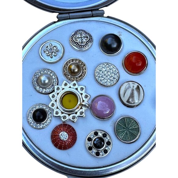 Kameleon Jewel Pop Lot Of 13 Charms With Sterling Silver Jewelry Case & Pendant - Picture 2 of 14